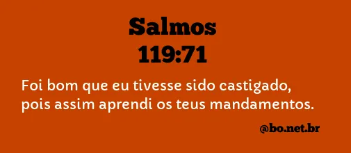 Salmos 119 71 Nova Tradução na Linguagem de Hoje Bíblia