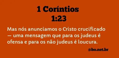 1 Coríntios 1:23 NTLH