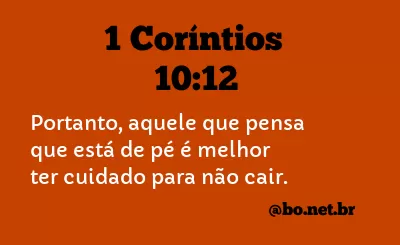 1 Coríntios 10:12 NTLH