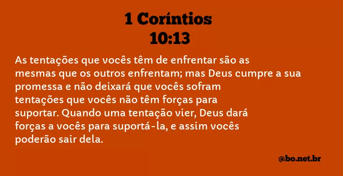 1 Coríntios 10:13 NTLH
