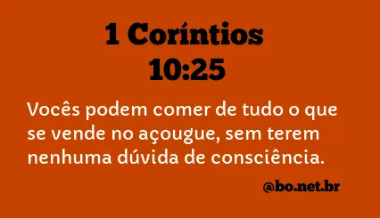 1 Coríntios 10:25 NTLH