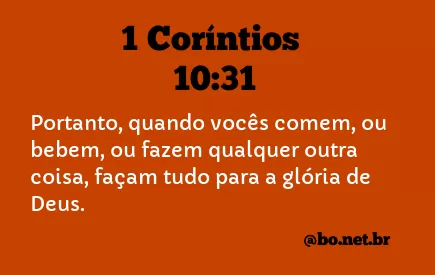 1 Coríntios 10:31: ♪ Música ♫