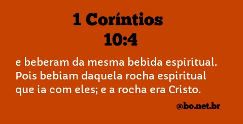 1 Coríntios 10:4 NTLH