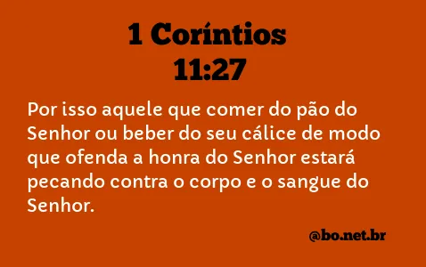 1 Coríntios 11:27 NTLH