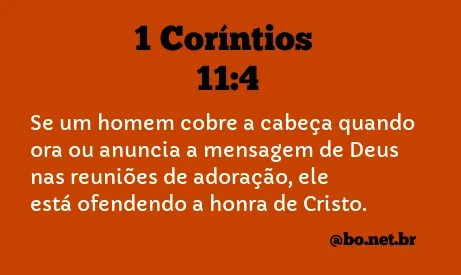 1 Coríntios 11:4 NTLH