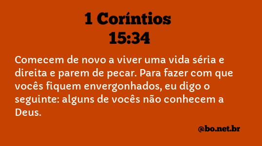 1 coríntios 15 33 34 ntlh