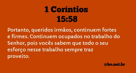 1 coríntios 15 58 ntlh