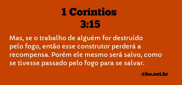 1 Coríntios 3:15 NTLH