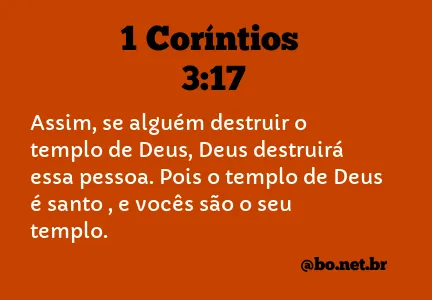 1 Coríntios 3:17 NTLH