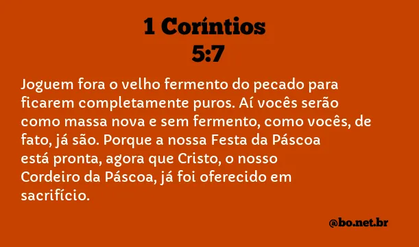 1 Coríntios 5:7 NTLH