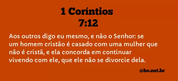 1 Coríntios 7:12 NTLH