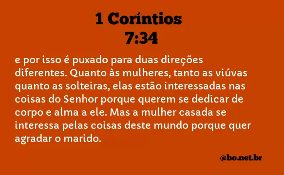 1 Coríntios 7:29-34 - Bíblia