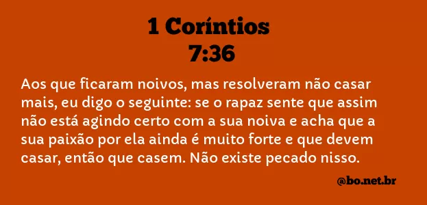 1 Coríntios 7:36 NTLH