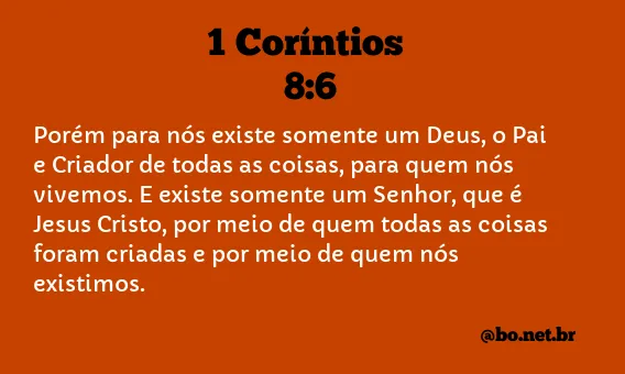 1 Coríntios 8:6 NTLH