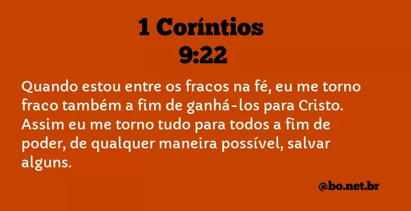 1 Coríntios 9:22 NTLH
