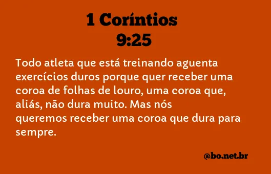 1 Coríntios 9:25 NTLH