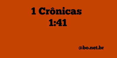 1 Crônicas 1:41 NTLH