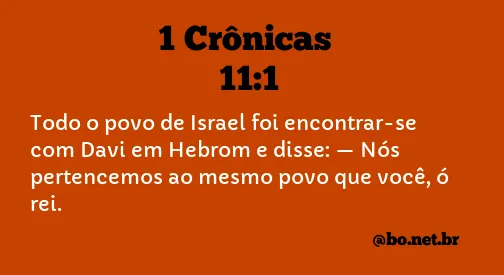 1 Crônicas 11:1 NTLH