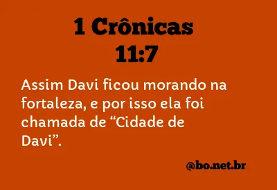 1 Crônicas 11:7 NTLH