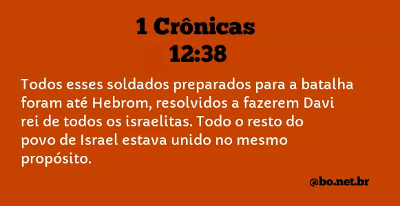 1 Crônicas 12:38 NTLH