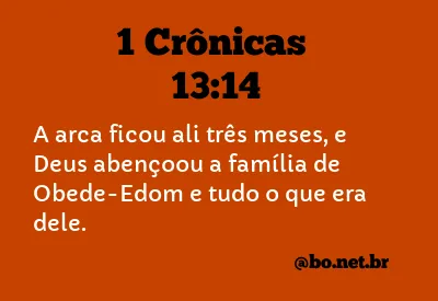 1 Crônicas 13:14 NTLH