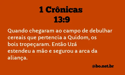 1 Crônicas 13:9 NTLH