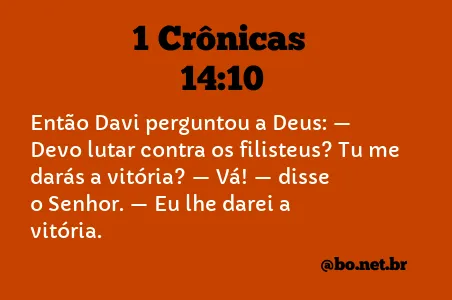 1 Crônicas 14:10 NTLH