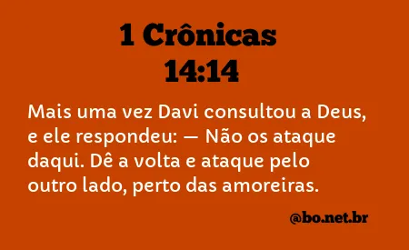 1 Crônicas 14:14 NTLH