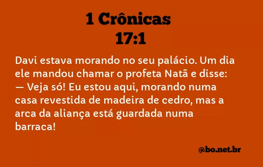 1 Crônicas 17:1 NTLH