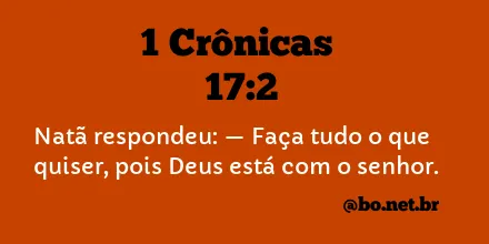 1 Crônicas 17:2 NTLH