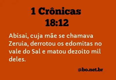 1 Crônicas 18:12 NTLH