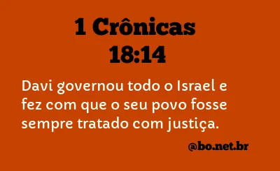 1 Crônicas 18:14 NTLH