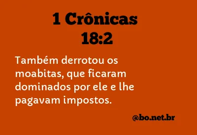 1 Crônicas 18:2 NTLH