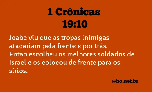 1 Crônicas 19:10 NTLH