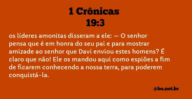 1 Crônicas 19:3 NTLH