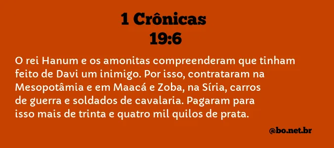 1 Crônicas 19:6 NTLH