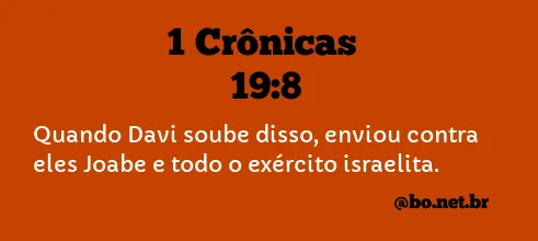 1 Crônicas 19:8 NTLH