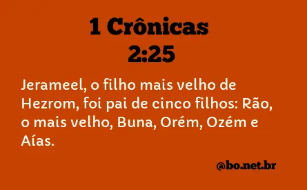 1 Crônicas 2:25 NTLH