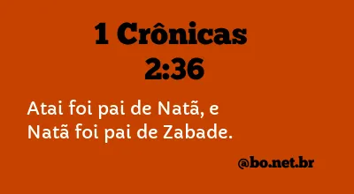 1 Crônicas 2:36 NTLH