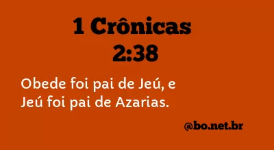 1 Crônicas 2:38 NTLH