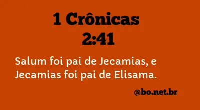 1 Crônicas 2:41 NTLH