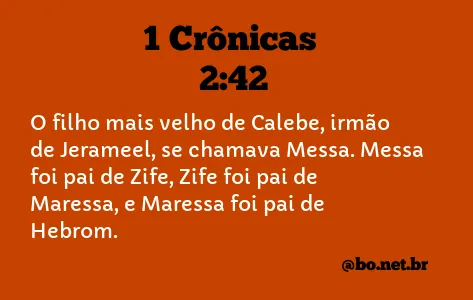 1 Crônicas 2:42 NTLH