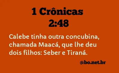 1 Crônicas 2:48 NTLH