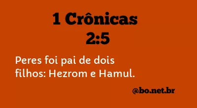 1 Crônicas 2:5 NTLH