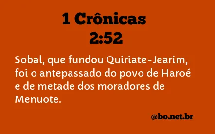 1 Crônicas 2:52 NTLH