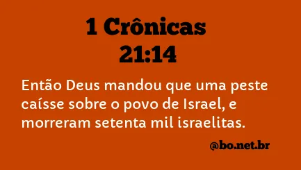 1 Crônicas 21:14 NTLH