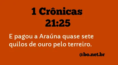 1 Crônicas 21:25 NTLH