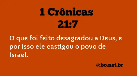 1 Crônicas 21:7 NTLH