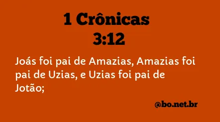 1 Crônicas 3:12 NTLH