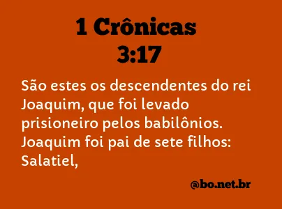 1 Crônicas 3:17 NTLH